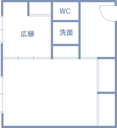 間取り図:和室 12畳(トイレ付き)