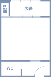 間取り図:和室 8畳・6畳(トイレ付き)